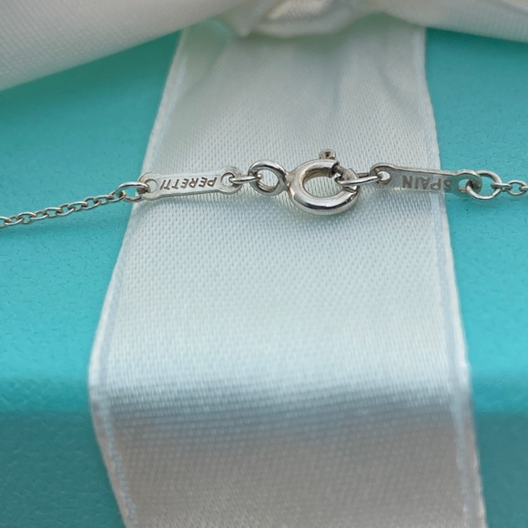 Vintage Tiffany & Co 15 mm Elsa Peretti open heart necklace 16” - Picture 4 of 5